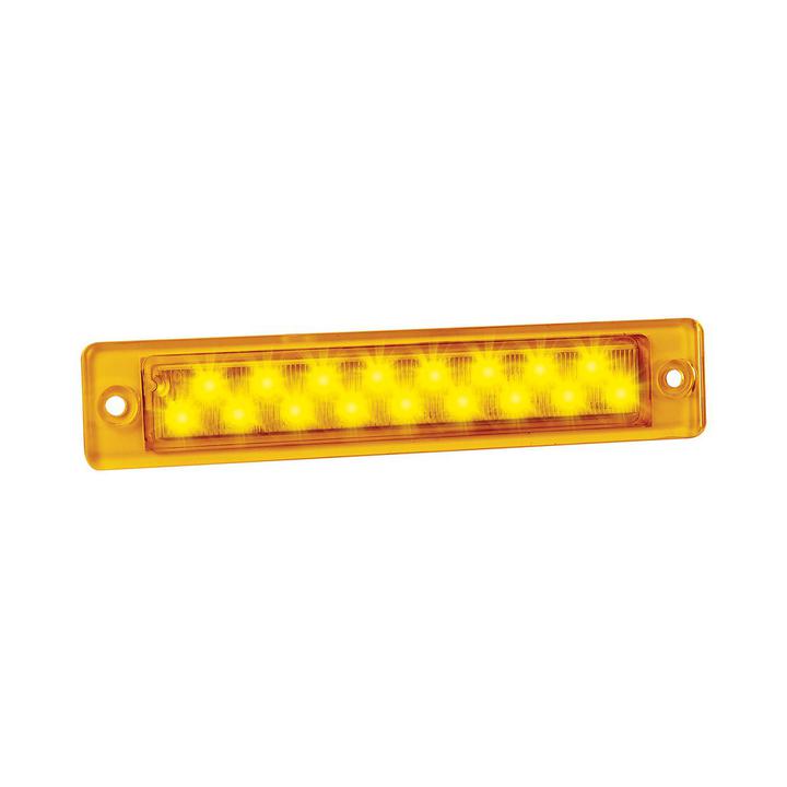 LED Autolamps Indicator Lamp Slimline Amber 130 x 25mm 12V 25A12