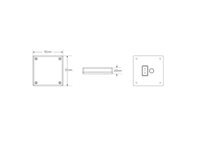 LED Autolamps 280 Series Indicator Light Rear 90mm 12-24V with 4mm Gasket 280AM