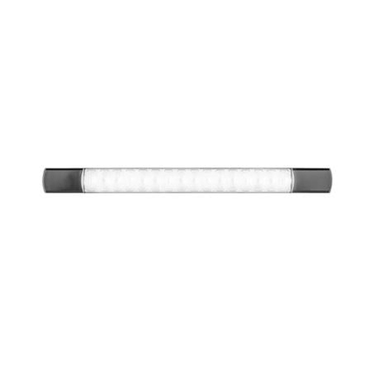 LED Autolamps Slimline/Low Profile Reverse 24-LED Lamp 12V w/Black End Caps 285x25mm 285BW12