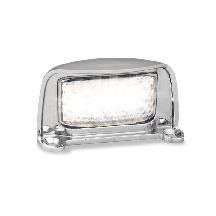 LED Autolamps Licence Plate Lamp with Chrome Bracket and 40CM Cable 76x41x27mm 12-24V 35CLM
