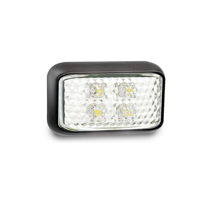 LED Autolamps Front Marker with 2m Cable White 58x35x19mm 10-30V 35WMB