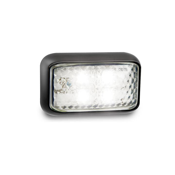 LED Autolamps Front Marker with 2m Cable White 58x35x19mm 10-30V 35WMB