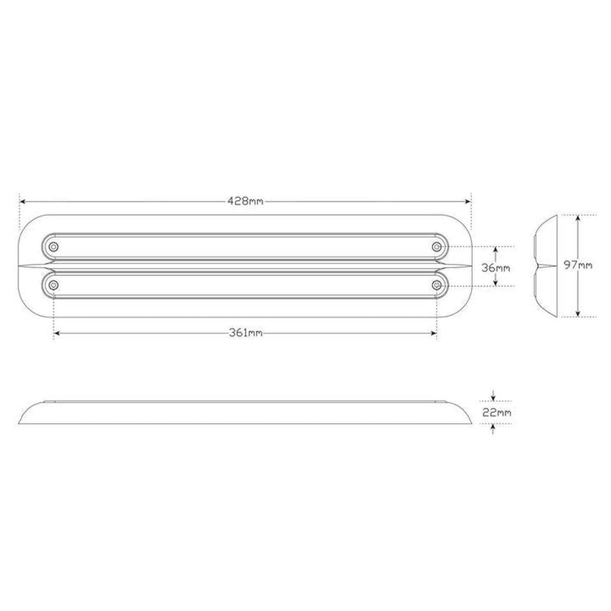 LED Autolamps Stop/Tail/Indicator LED Light 12V 380BAR12