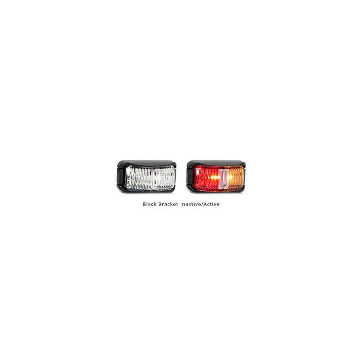 LED Autolamps Side Marker with Black Base Red/Amber 74x38x35mm Multi-volt 42ARM