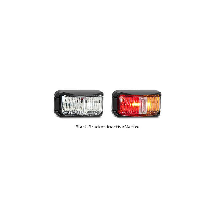 LED Autolamps Side Marker with Black Base Red/Amber 74x38x35mm Multi-volt Box of 10 42ARMB