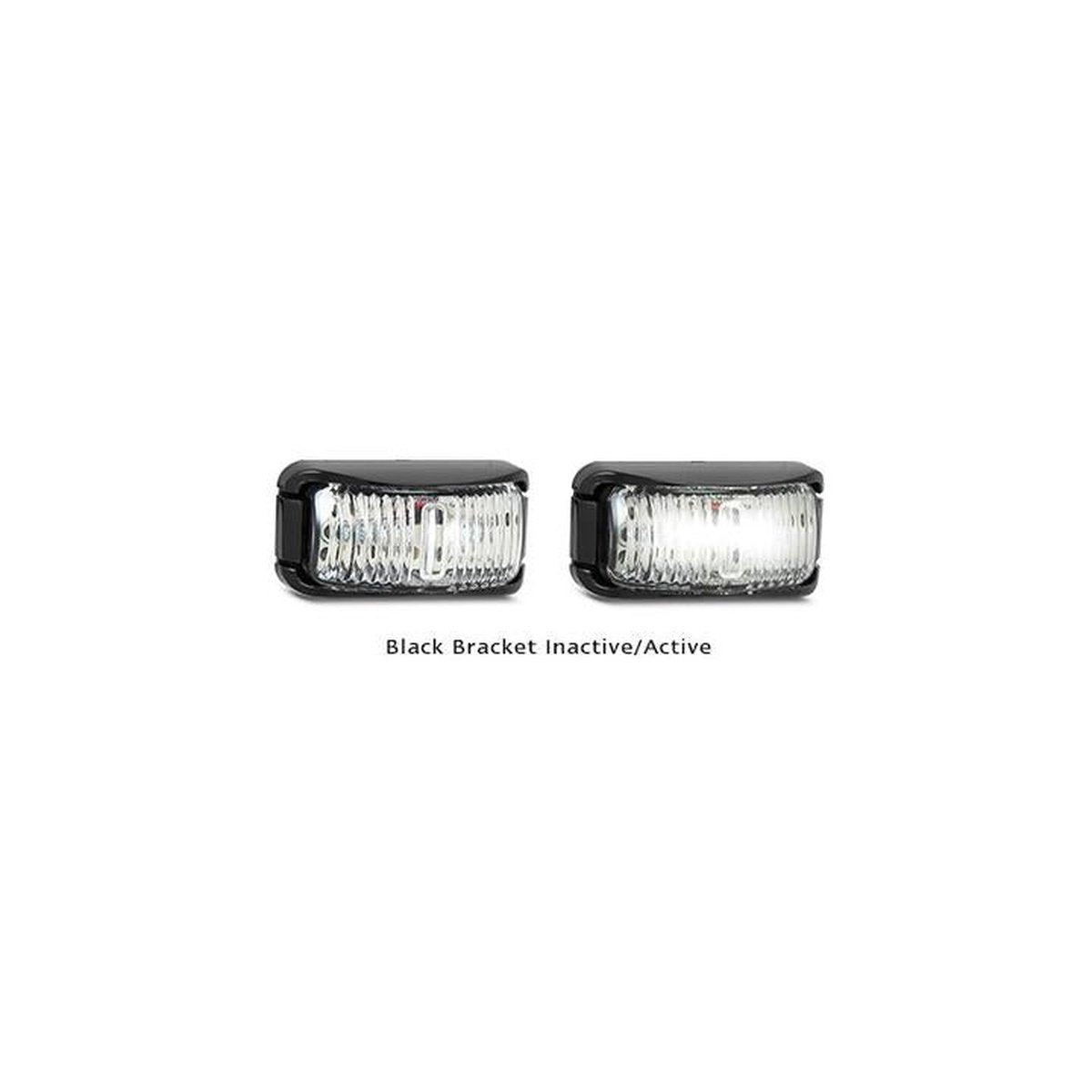 LED Autolamps Front Marker with Black Base White 74x38x35mm Multi-volt 10 of Box 42WMB