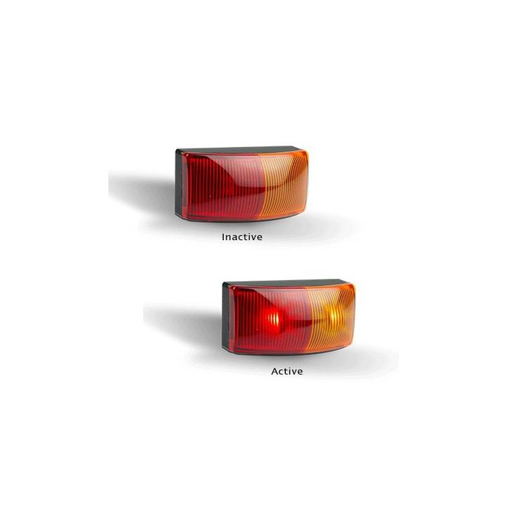 LED Autolamps Side Marker Red/Amber 50x25x21mm 12-24V 5025ARMB