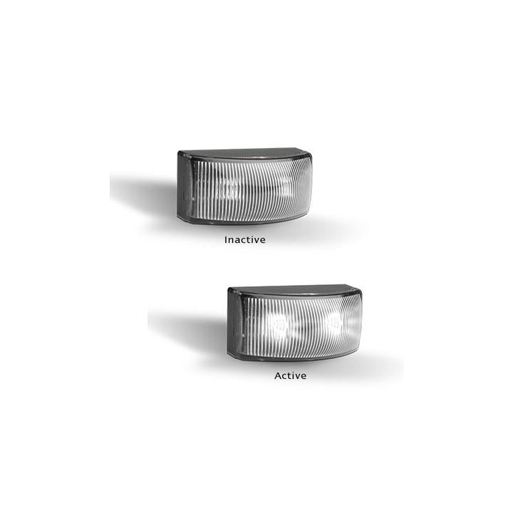 LED Autolamps Front Marker White 50x25x21mm 12-24V Twin Pack 5025WMB