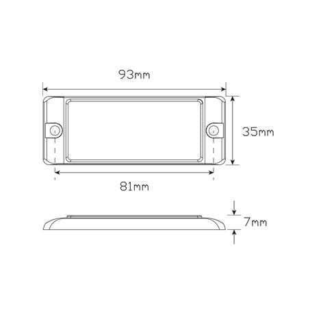 LED Autolamps Reflector Amber w/Mounting Bracket (Pack of 2) 7035A