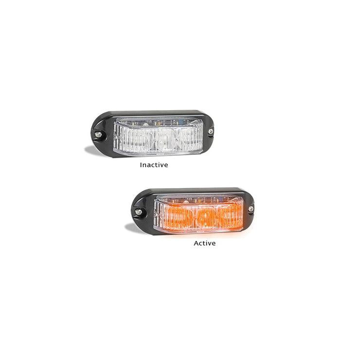 LED Autolamps Amber Emergency Lamp with Strobe 112mm 90AM