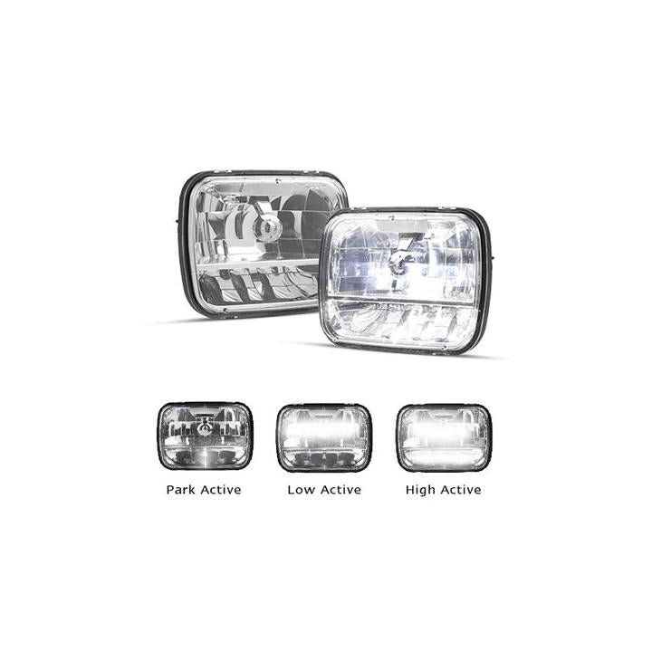 LED Autolamps Maxilamp Headlight Sealed Beam Conversation Twin Pack HL165