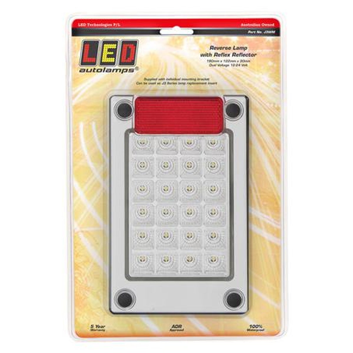 LED Autolamps Reverse J3 White LED Lamp Insert 12/24V J3WM
