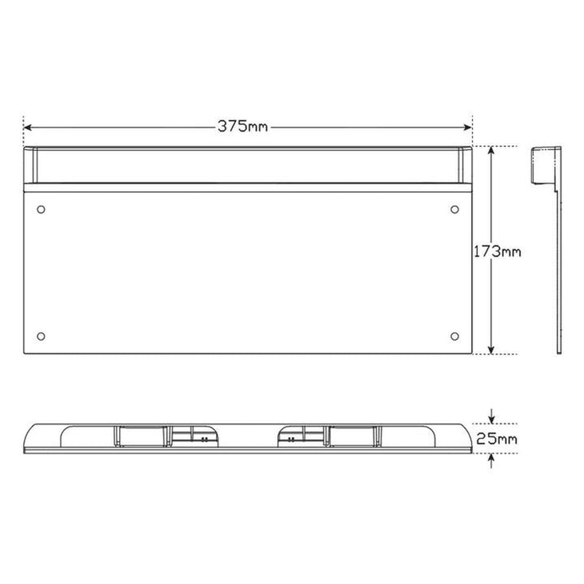 LED Autolamps Licence Plate Frame with 6 LEDs, 1m Wire and Clip in Connector 12-24V LP1