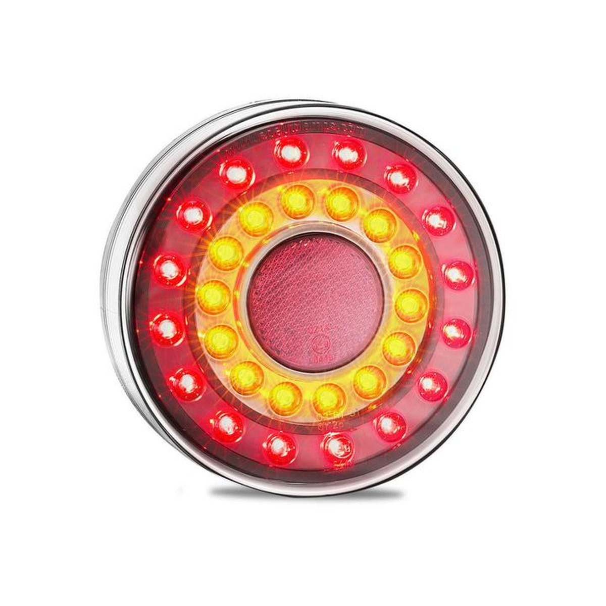 LED Autolamps Stop/Tail/Indicator/Reflector LED Maxilamp Light Black Chrome 12-24V MAXILAMPC1XCE