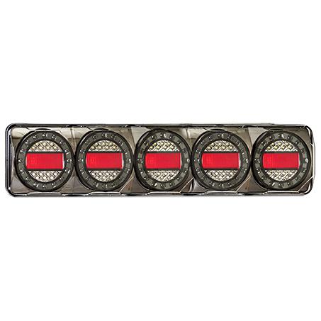 LED Autolamps Stop/Tail/Indicator/Reflector/Reverse LED Maxilamp Light 5 Lamp Combination 12-24V Bulk MAXILAMPC5XRWB