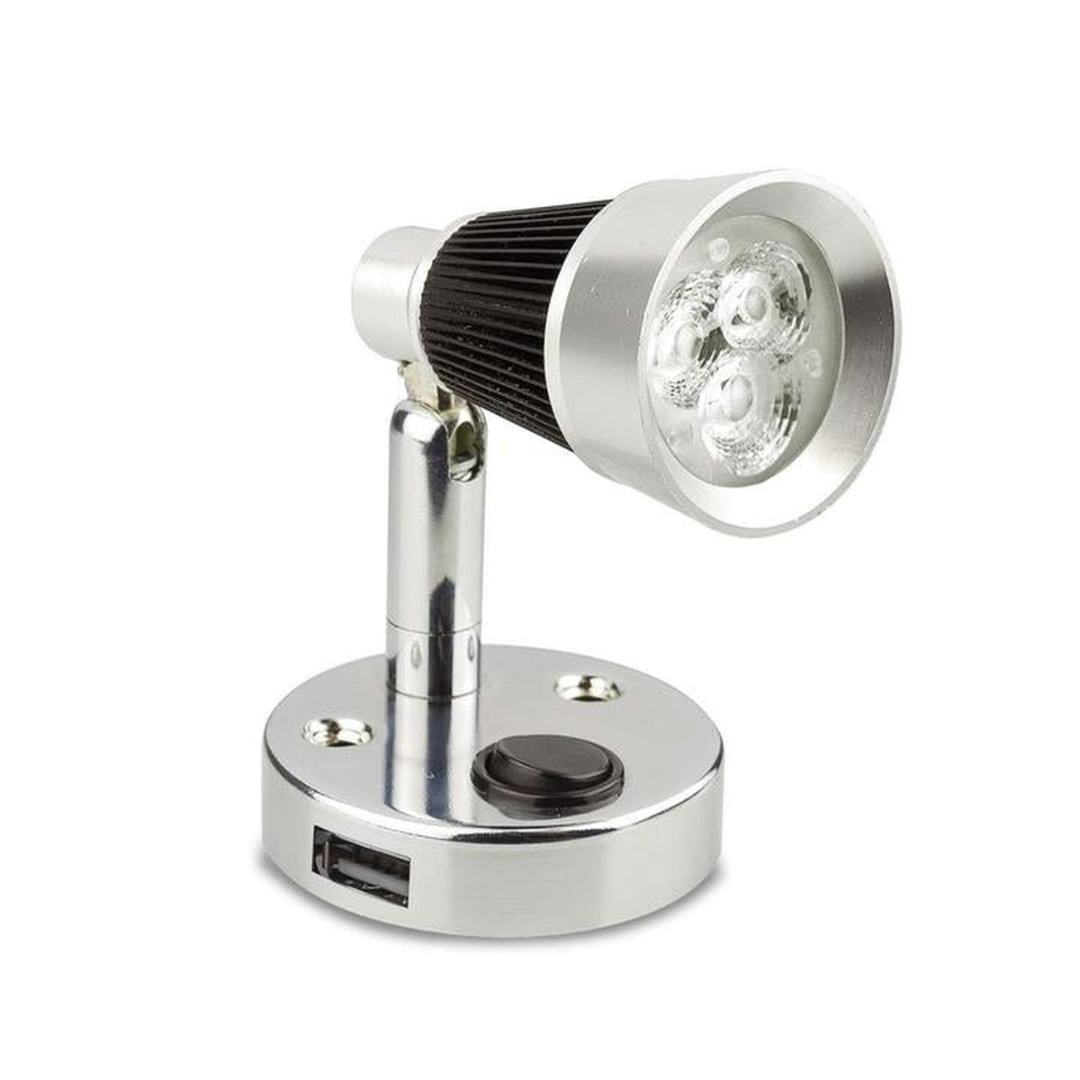 LED Autolamps Reading Lamp Silver with USB 140 Effective Lumen 12V RL60B-USB