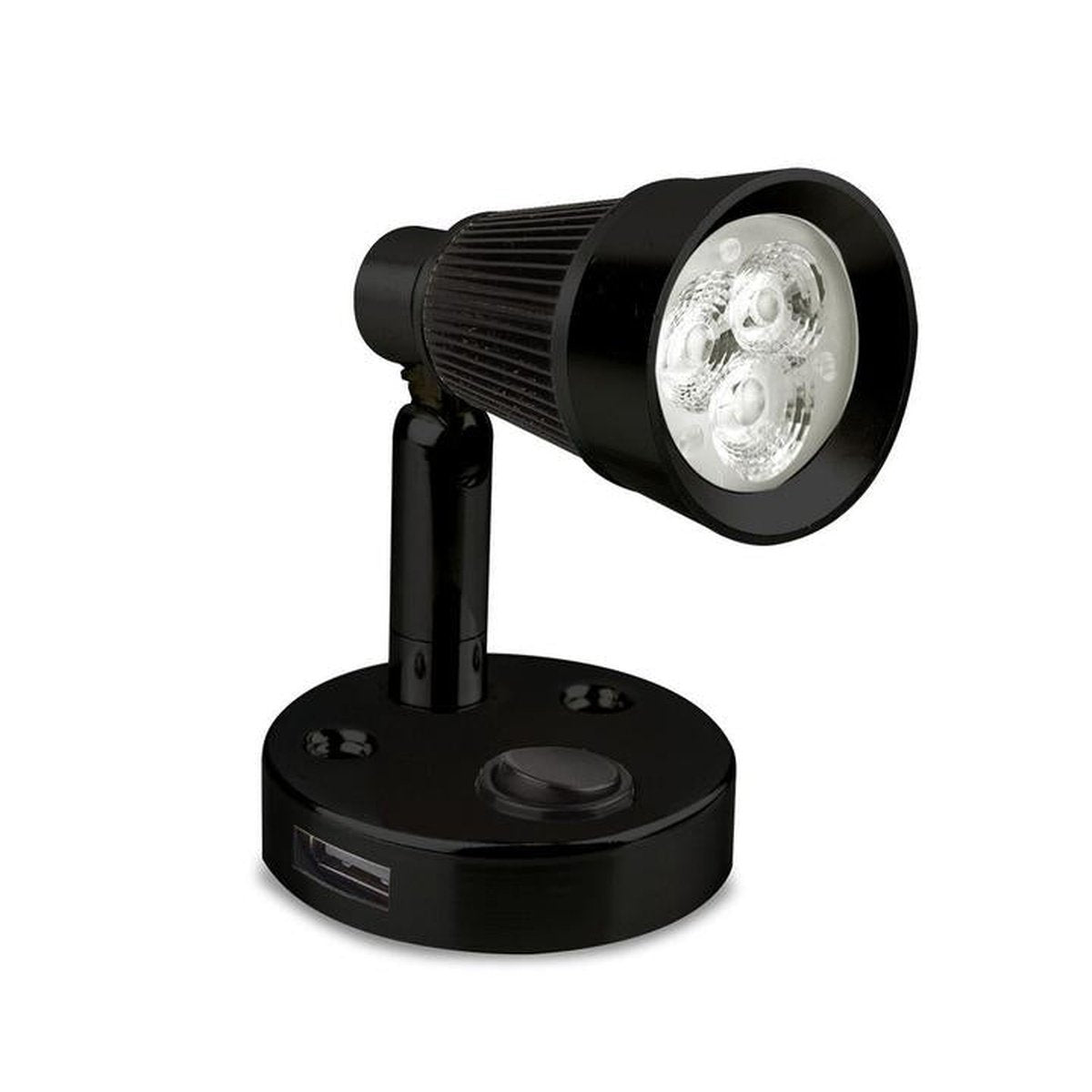 LED Autolamps Reading Lamp Black with USB 140 Effective Lumen 12V RL60BLKB-USB