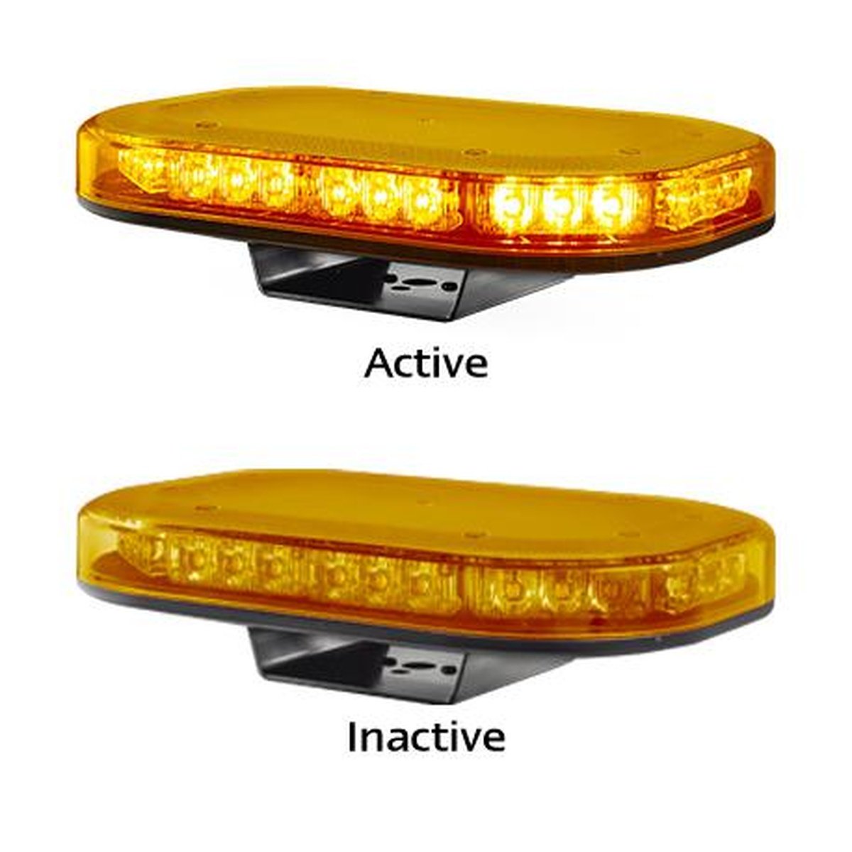 LED Autolamps Single Bolt Mount LED Amber Emergency Minibar 246mm x 172mm 12/24V