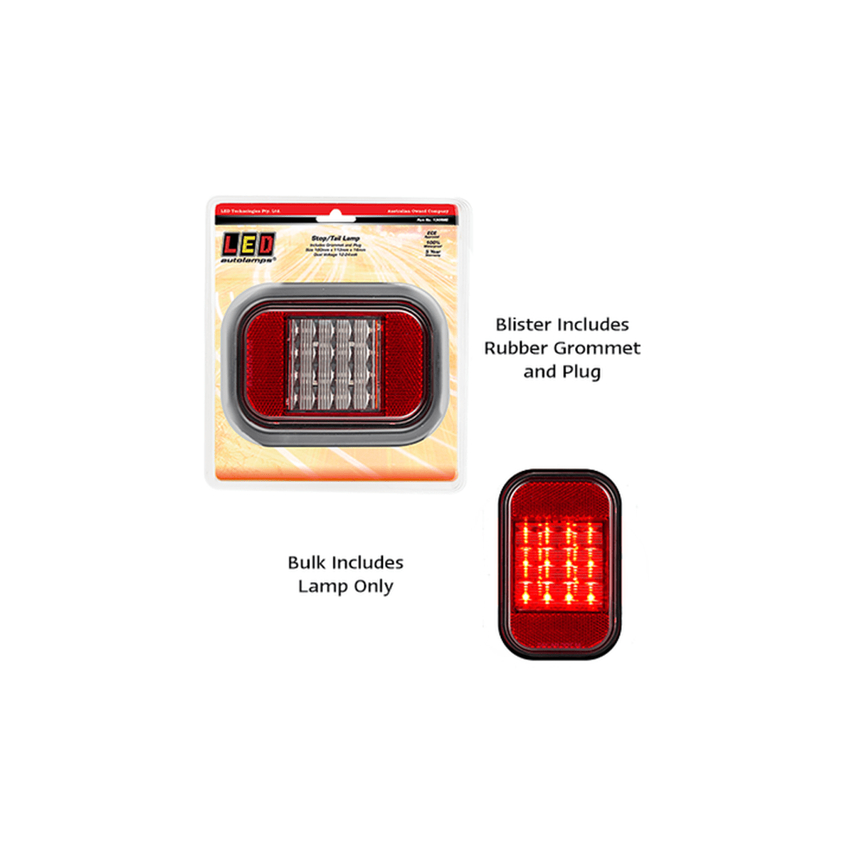 LED Autolamps Grommet Blister Tail Light 134RMG