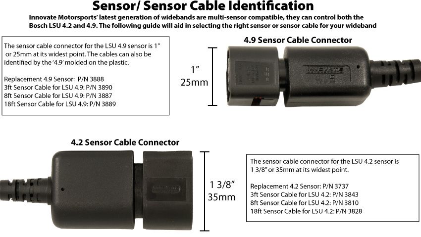 Innovate Motorsport O2 Sensor Cable 8Ft 38100