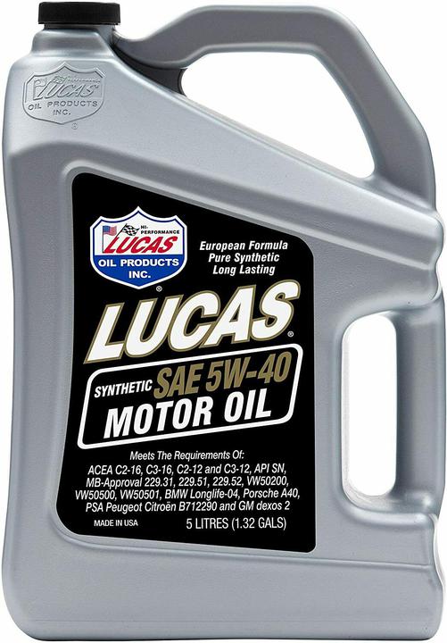 Lucas High Performance European Motor Engine Oil Synthetic SAE 5W-40 5L 10187
