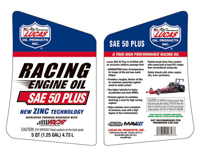 Lucas Plus Racing Oil SAE 50 4.73L 10347