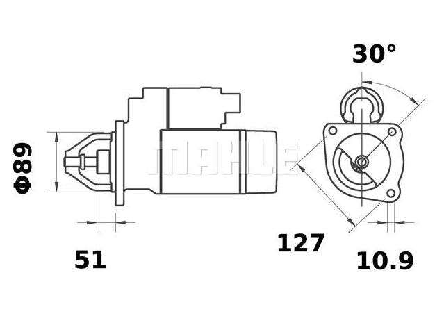 MAHLE Starter Motor 24V 9TH MS 191