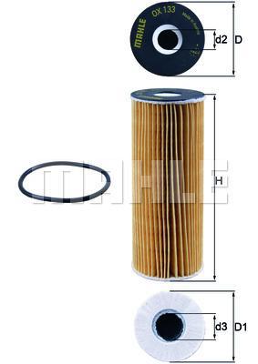 MAHLE Oil Filter OX 133D
