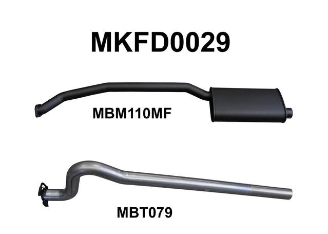 Manta 2.5" Cat Back Exhaust Fits Falcon XE 6 Cyl Sedan