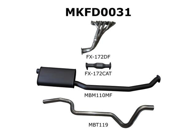 Manta 2.5" Exhaust With Extractors Fits Falcon XG 6Cyl Ute