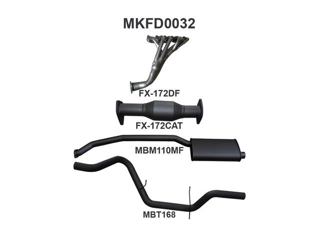 Manta 2.5" Exhaust With Extractors Fits Falcon XH 6Cyl Ute