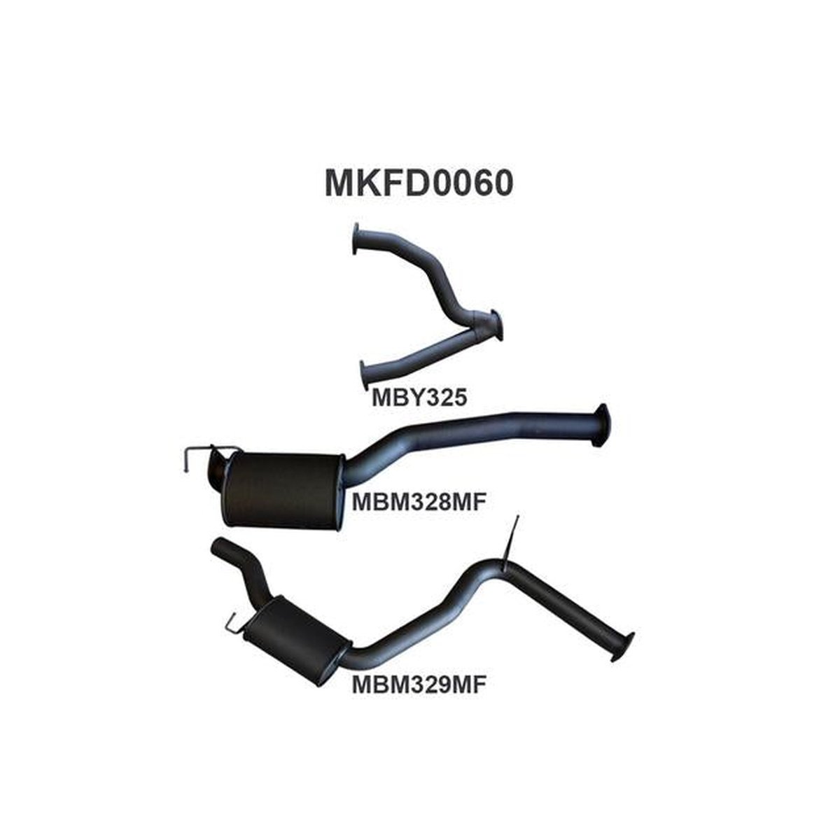 Manta 3" Cat Back Exhaust Quiet Fits Falcon AU V8 IRS Sedan