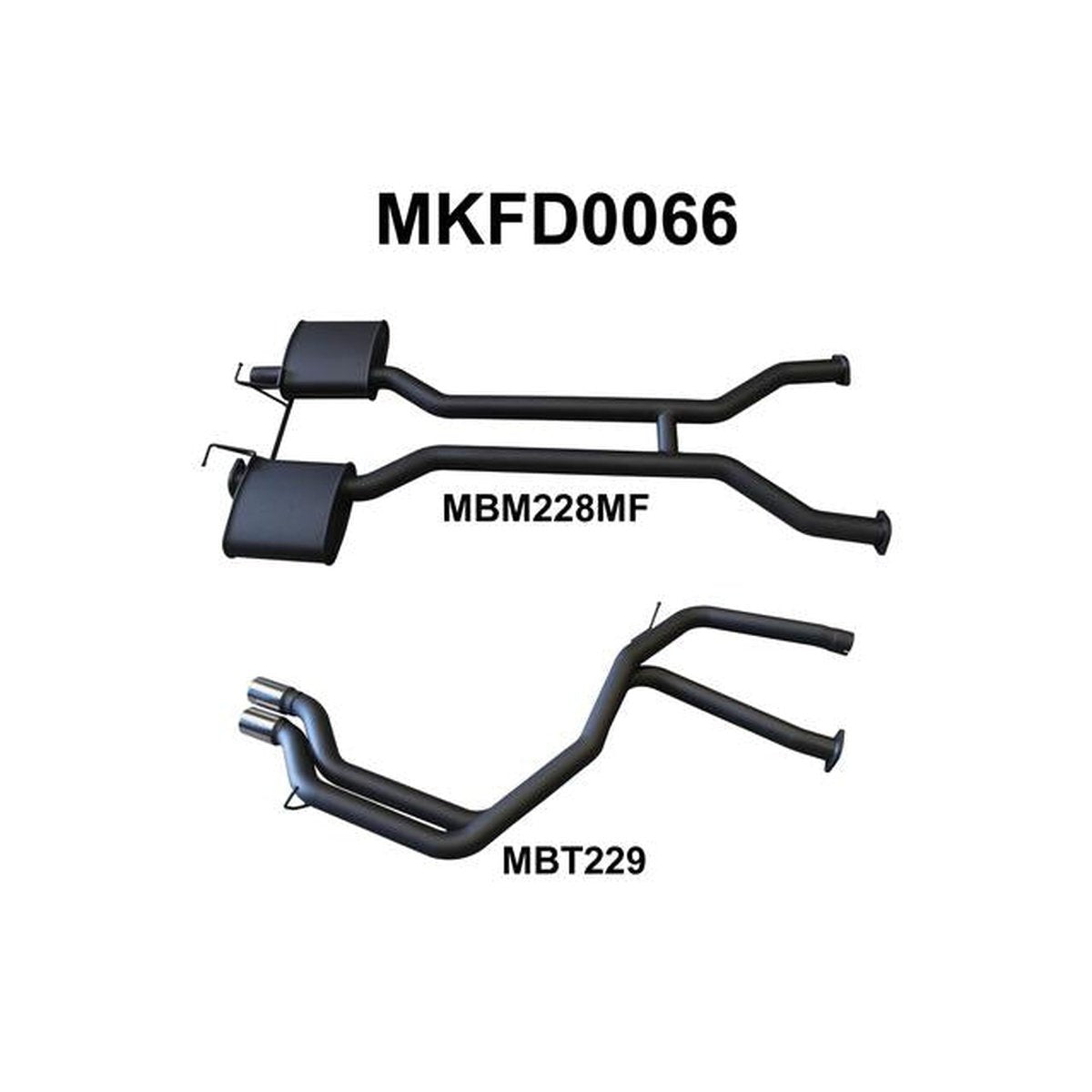 Manta 2.5" Catback Exhaust Fits Falcon AU V8 IRS Sdn