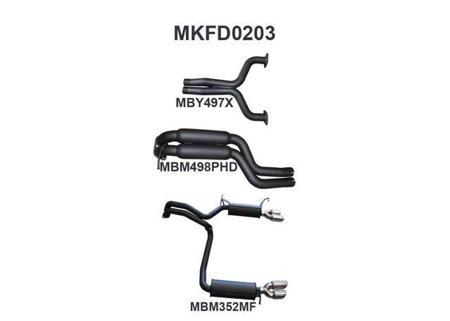 Manta 2.5" Dual L&R Exhaust Cat-Back Systems Fits FG GT 5.0 V8 Sdn