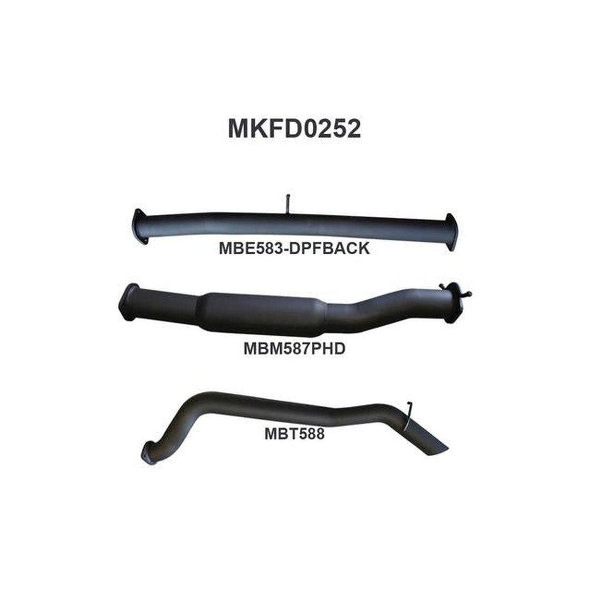 Manta 3" Dpf Back Exhaust Fits Ford Px2 Ranger