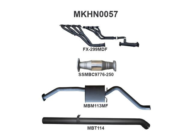 Manta 2.5" Exhaust With Extractors Fits VP VR VS Sedan 5L V8 IRS