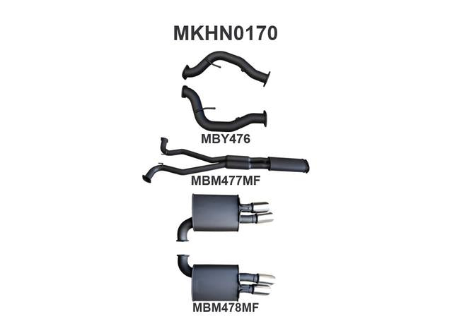 Manta 3" Dual Cat Back Exhaust Quiet Fits VE V8 Sedan Wagon