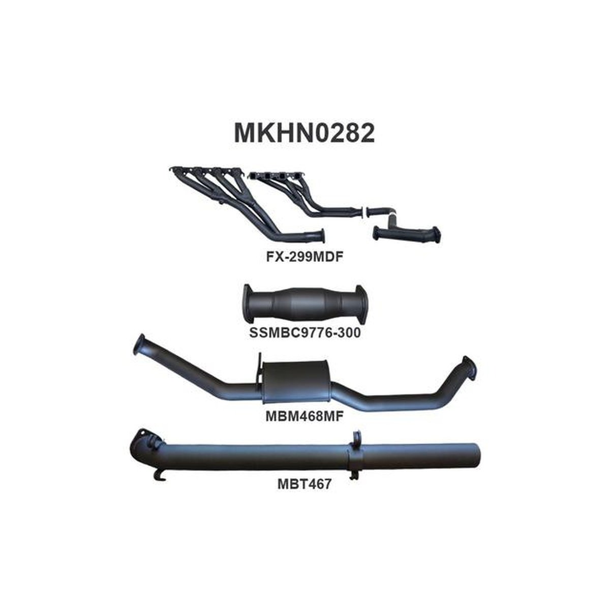 Manta 3" Exhaust With Extractors Fits VP VR VS Statesman V8 IRS