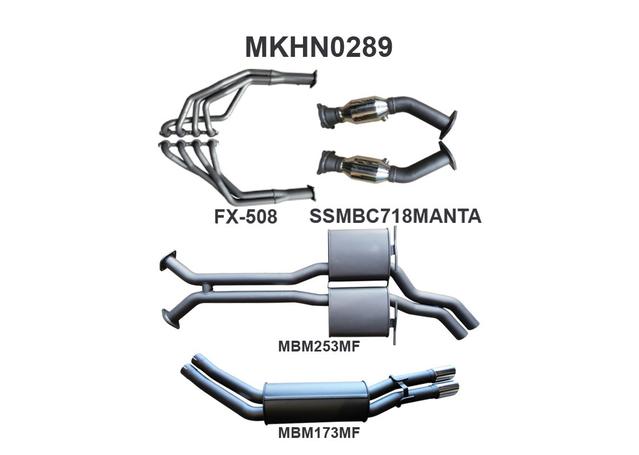 Manta 2.5" Dual Exhaust With Extractors Quiet Fits WH Statesman V8