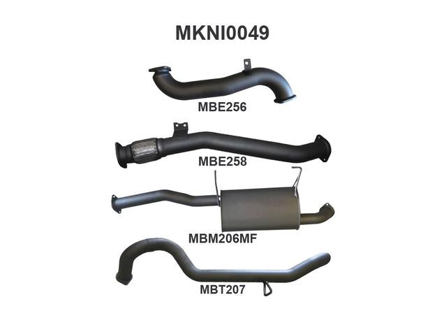 Manta 3" Turbo Back Exhaust Without Cat Fits Patrol GU 3.0 CR Wagon MKNI0049