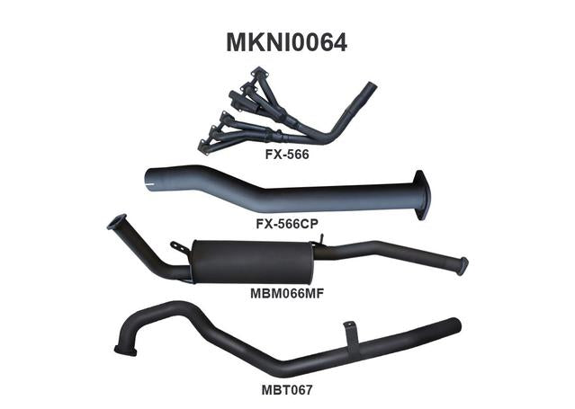 Manta 2.5" Exhaust With Extractors Fits Patrol GQ 4.2L