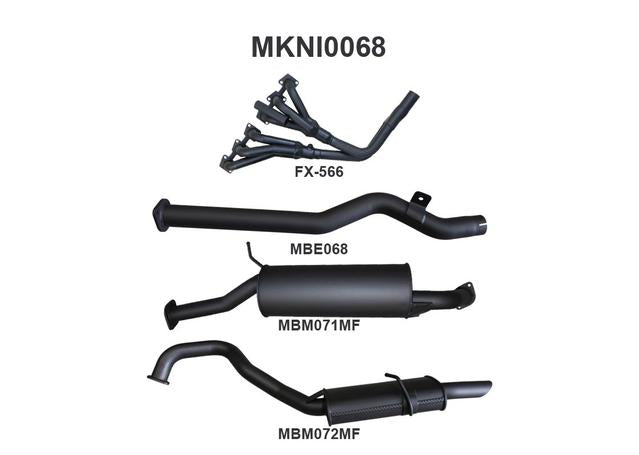 Manta 2.5" Exhaust With Extractor Without Cat Quiet Fits Patrol GU 4.5L
