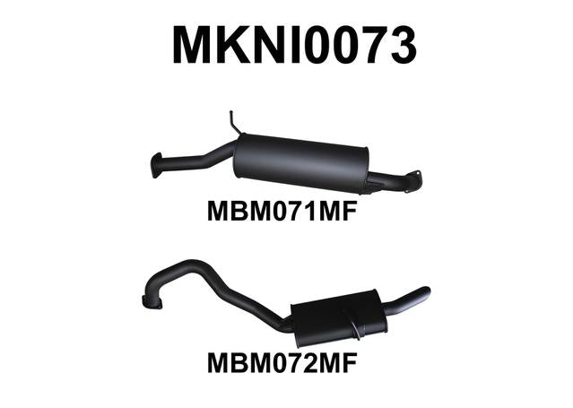 Manta 2.5" Catback Exhaust Quiet Fits Patrol GU 4.8L
