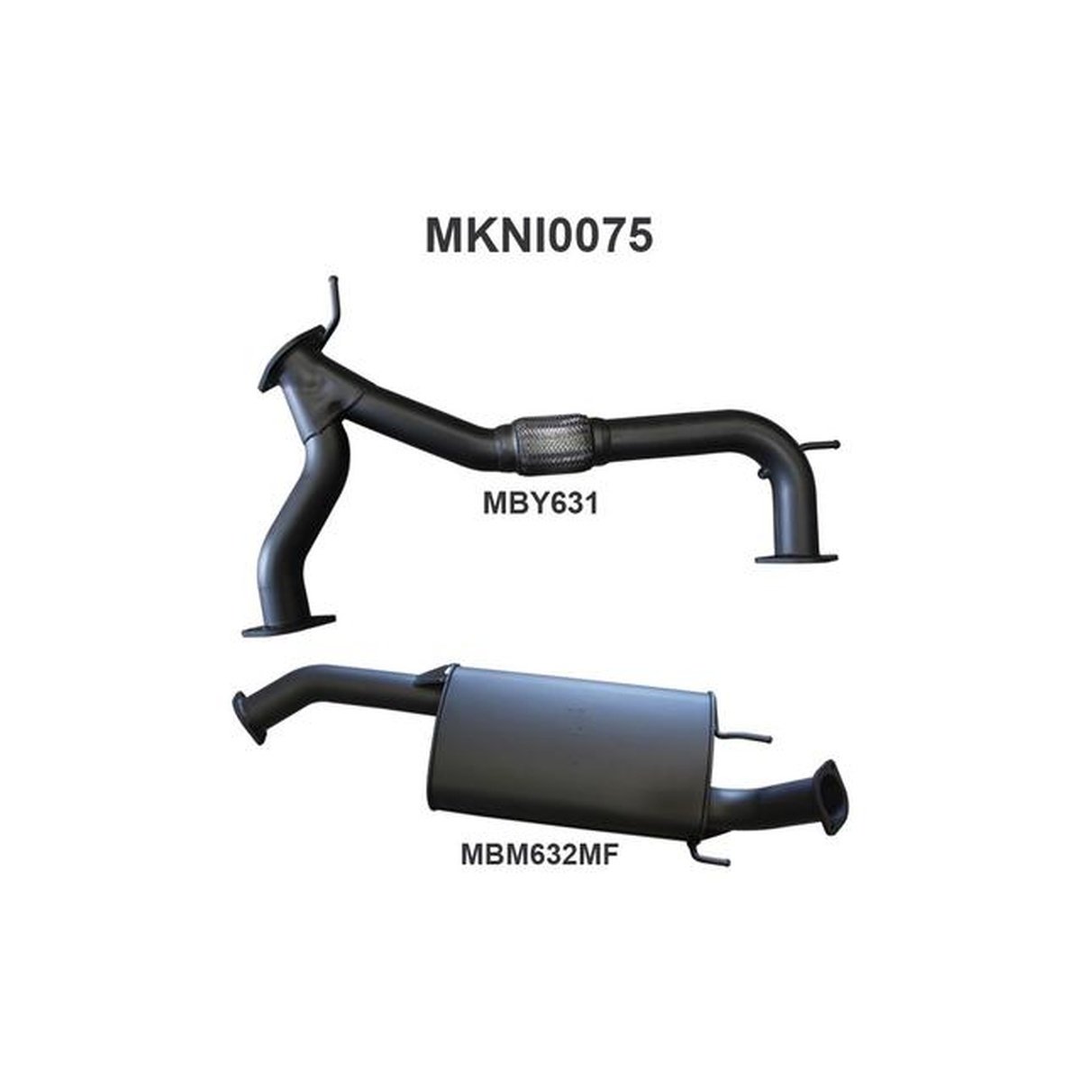 Manta 3" Centre Muffler Delete Only Quiet Fits Patrol Y62 V8 5.6L Wagon