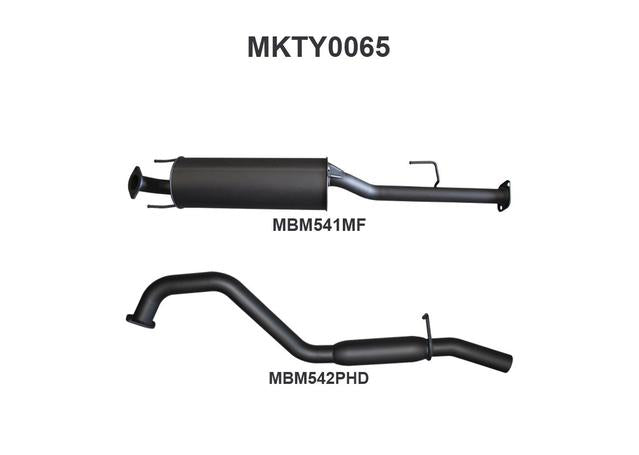 Manta 2.5" Catback Exhaust Quiet Fits Toyota Hilux 150 4.0L V6