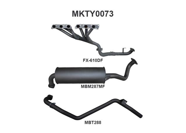 Manta 2.5" Exhaust With Extractor Fits Landcruiser FZJ80 4.5L