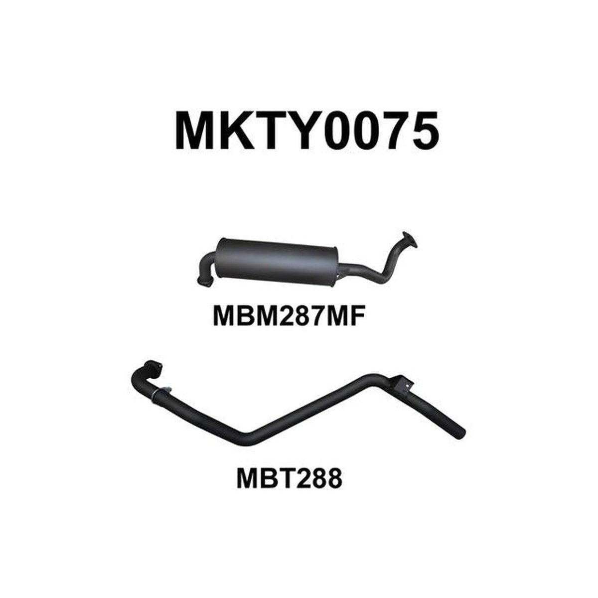 Manta 2.5" Exhaust Off Engine Pipe Quiet Fits HZJ80 Landcruiser