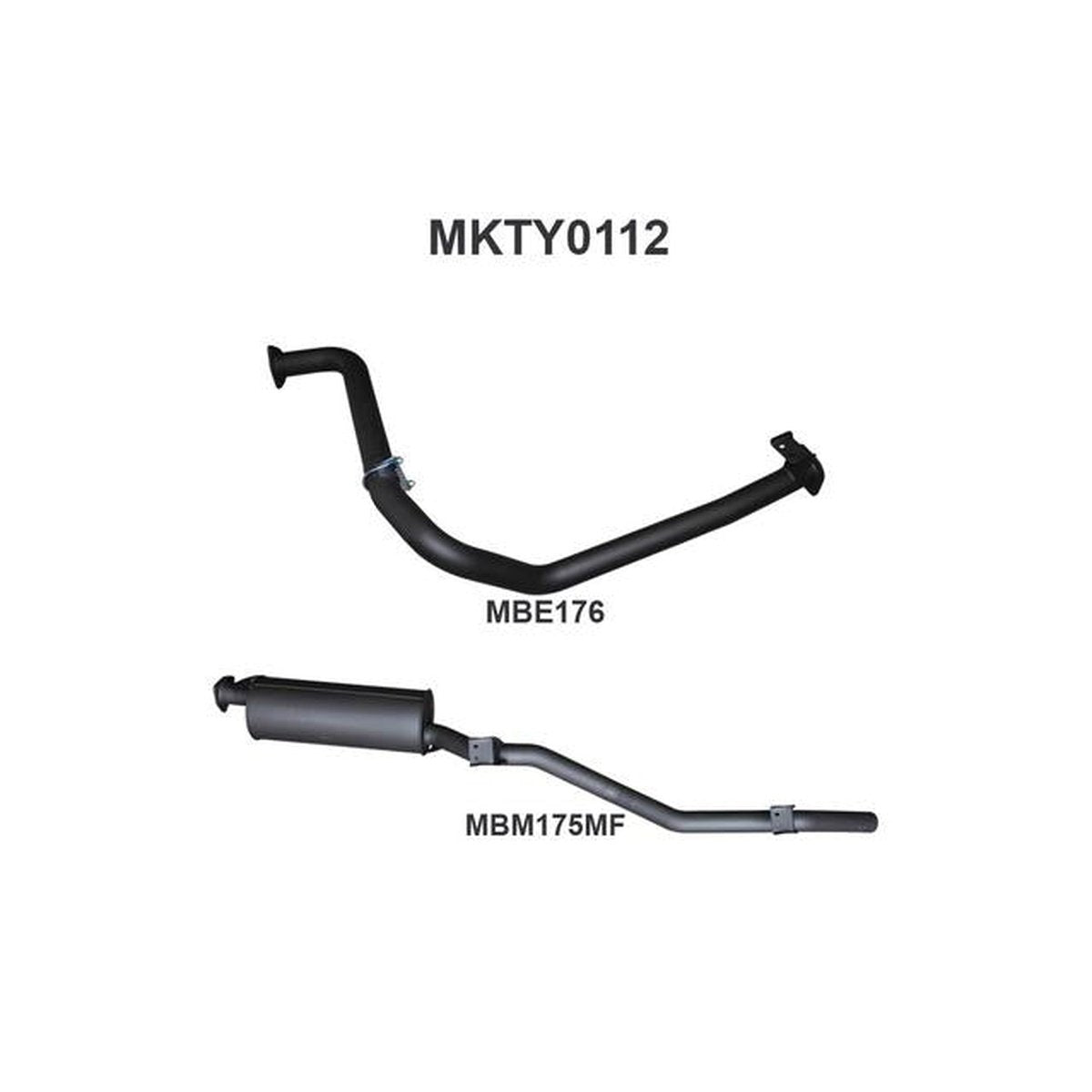 Manta 2.5" Exhaust Off Engine Pipe Fits Landcruiser FZJ75, 78
