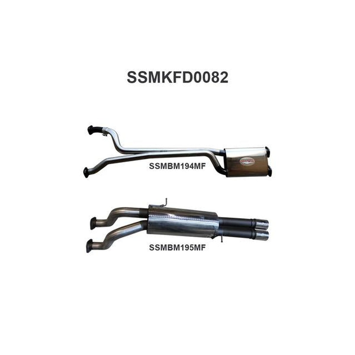 Manta 2.5" Dual Catback Exhaust Quiet Fits Falcon AU V8 Ute