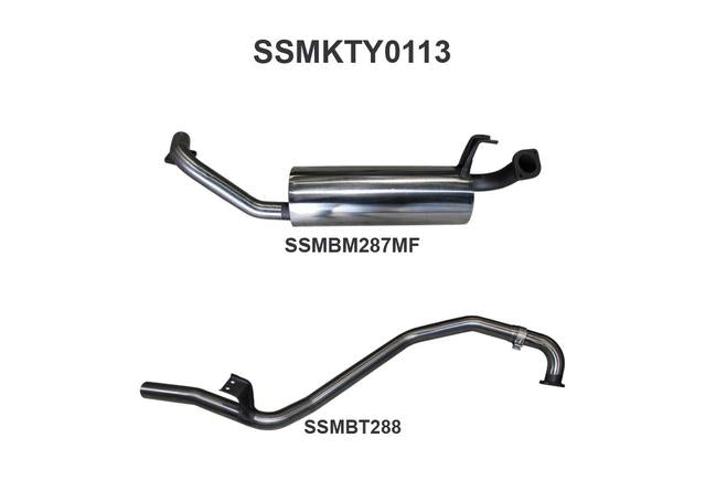 Manta 2.5" Exhaust Off Engine Pipe Fits FZJ80 Landcruiser